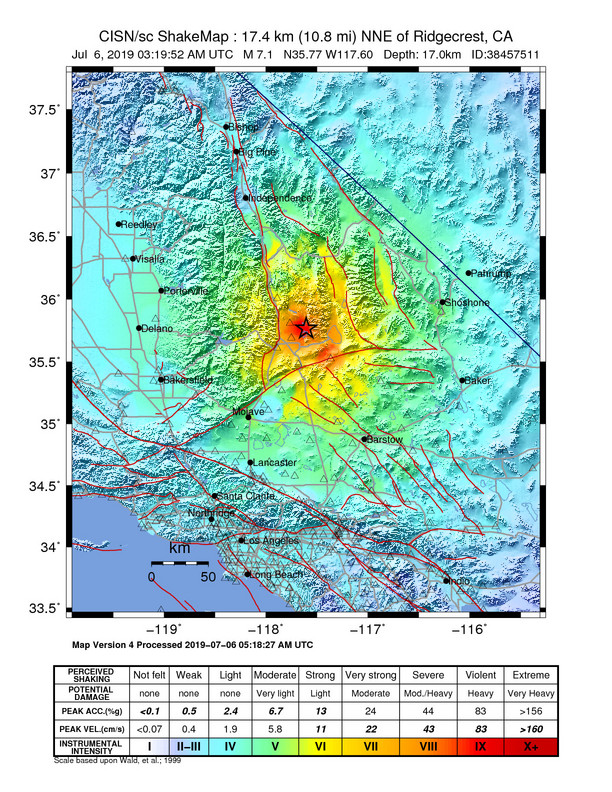 ShakeMap Intensity Thumbnail